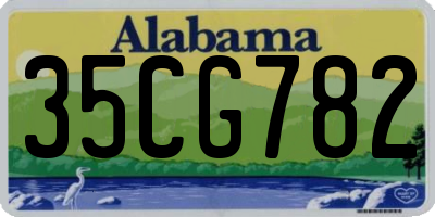 AL license plate 35CG782