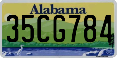 AL license plate 35CG784