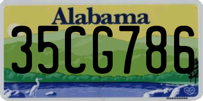 AL license plate 35CG786