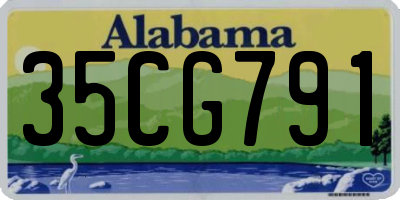 AL license plate 35CG791