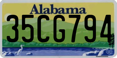AL license plate 35CG794