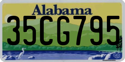 AL license plate 35CG795