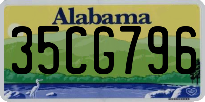 AL license plate 35CG796