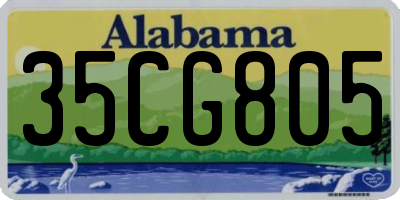 AL license plate 35CG805