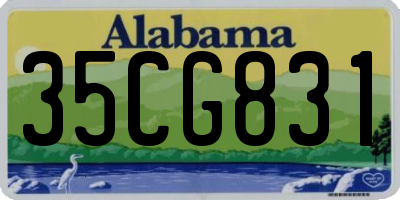 AL license plate 35CG831