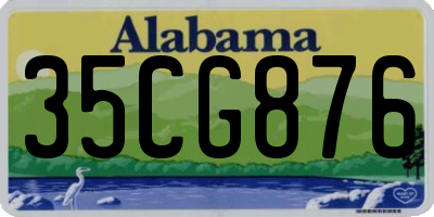 AL license plate 35CG876