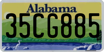 AL license plate 35CG885