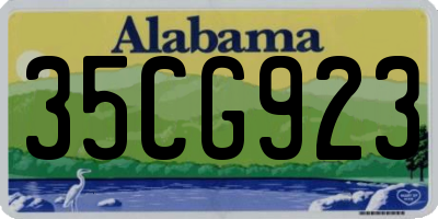AL license plate 35CG923