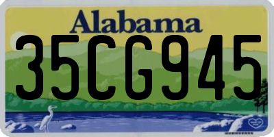 AL license plate 35CG945