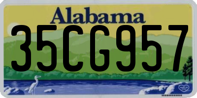AL license plate 35CG957