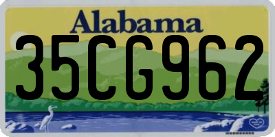 AL license plate 35CG962