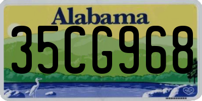 AL license plate 35CG968