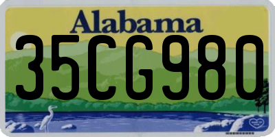 AL license plate 35CG980