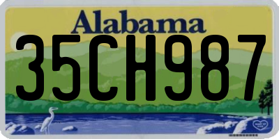 AL license plate 35CH987