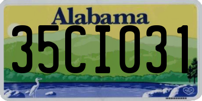 AL license plate 35CI031