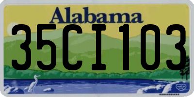 AL license plate 35CI103