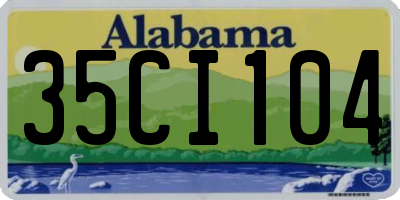 AL license plate 35CI104