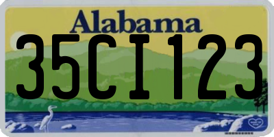 AL license plate 35CI123