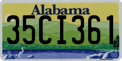 AL license plate 35CI361