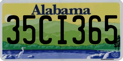 AL license plate 35CI365