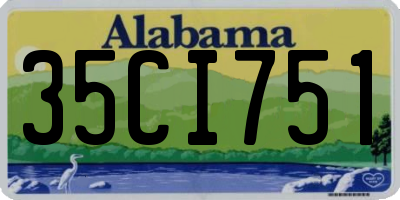 AL license plate 35CI751