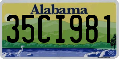 AL license plate 35CI981
