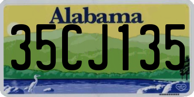 AL license plate 35CJ135