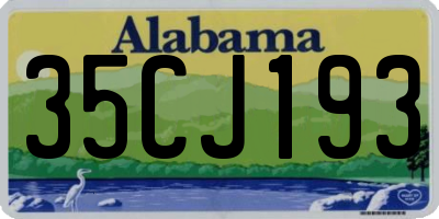 AL license plate 35CJ193