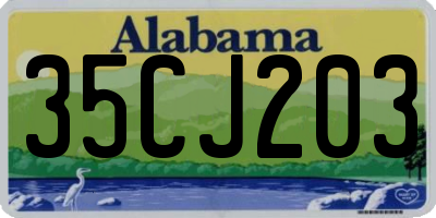 AL license plate 35CJ203