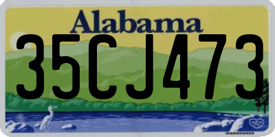 AL license plate 35CJ473