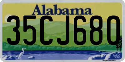 AL license plate 35CJ680