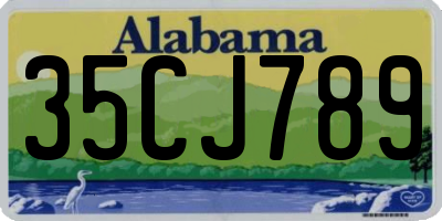 AL license plate 35CJ789