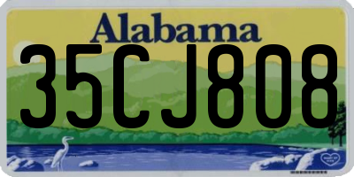 AL license plate 35CJ808