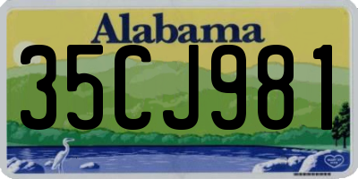 AL license plate 35CJ981