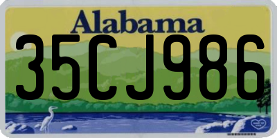 AL license plate 35CJ986