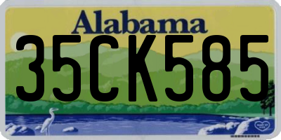 AL license plate 35CK585