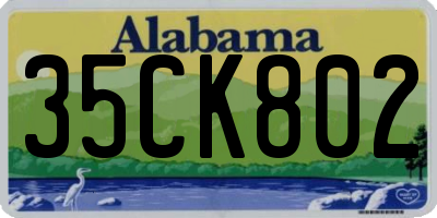 AL license plate 35CK802