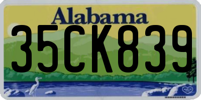 AL license plate 35CK839