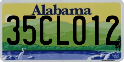AL license plate 35CL012