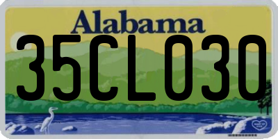 AL license plate 35CL030