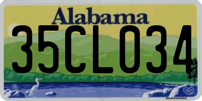 AL license plate 35CL034
