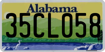 AL license plate 35CL058