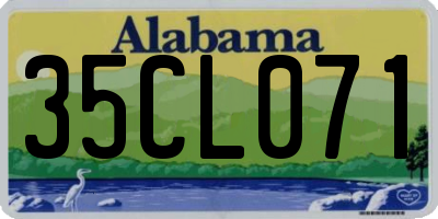 AL license plate 35CL071