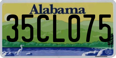 AL license plate 35CL075