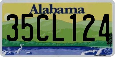 AL license plate 35CL124