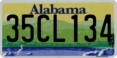 AL license plate 35CL134