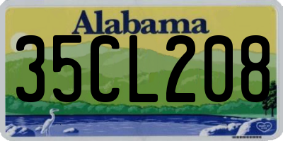 AL license plate 35CL208