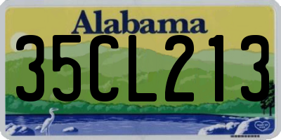 AL license plate 35CL213
