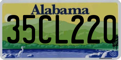 AL license plate 35CL220