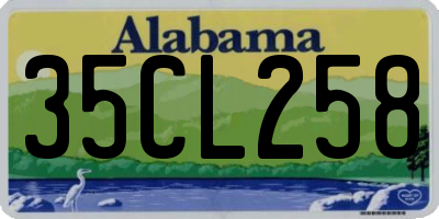AL license plate 35CL258